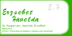 erzsebet havelda business card