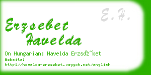erzsebet havelda business card